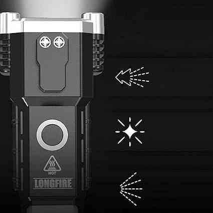 8 in 1 Portable Rechargeable Torch LED Flashlight