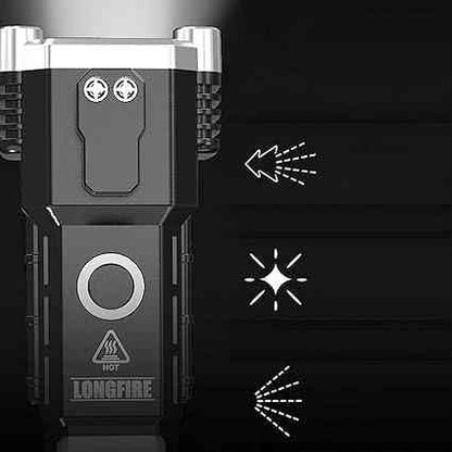 8 in 1 Portable Rechargeable Torch LED Flashlight