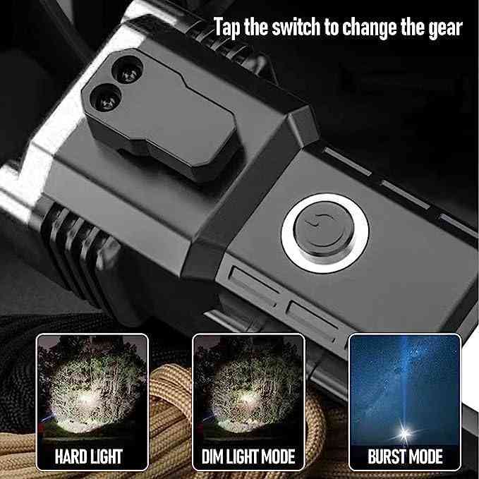 8 in 1 Portable Rechargeable Torch LED Flashlight