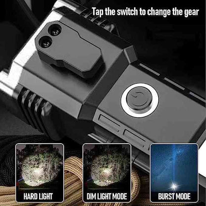 8 in 1 Portable Rechargeable Torch LED Flashlight