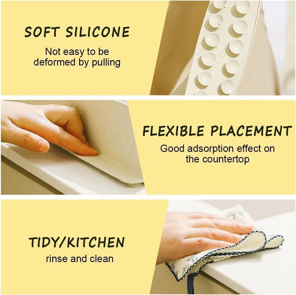 Sink Splash Guard | Flexible Silicone | Keeps Counters Dry & Clean ( pack of 2 ) buy 1 get 1 free