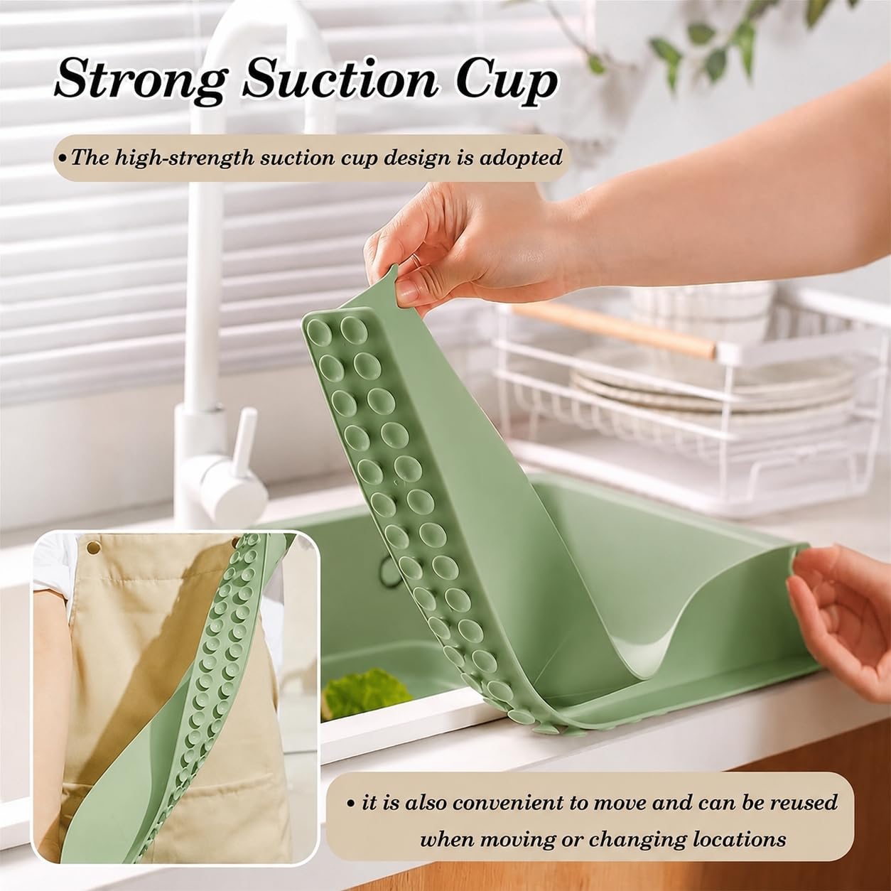 Sink Splash Guard | Flexible Silicone | Keeps Counters Dry & Clean ( pack of 2 ) buy 1 get 1 free