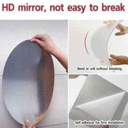 Combo of Oval Shape & Square Shape Mirror (Pack of 2)