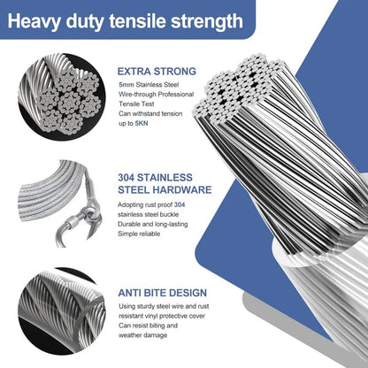 Multipurpose Heavy Duty Stainless Steel Clothes Drying Rope