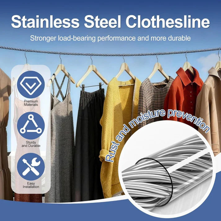 Multipurpose Heavy Duty Stainless Steel Clothes Drying Rope