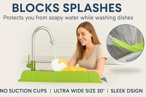 Sink Splash Guard | Flexible Silicone | Keeps Counters Dry & Clean ( pack of 2 ) buy 1 get 1 free