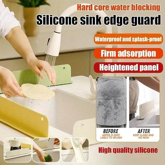 Sink Splash Guard | Flexible Silicone | Keeps Counters Dry & Clean ( pack of 2 ) buy 1 get 1 free