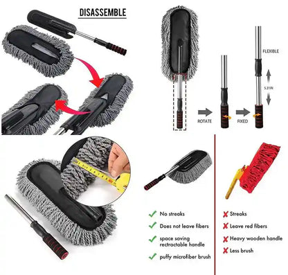 Buy Extendable Microfiber Cleaning Brush And Get Car Detailing Brush and Windshield Cleaning Tablets Worth Rs. 599/- FREE!! Newyear Offer