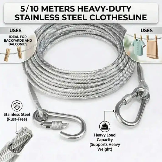 Multipurpose Heavy Duty Stainless Steel Clothes Drying Rope