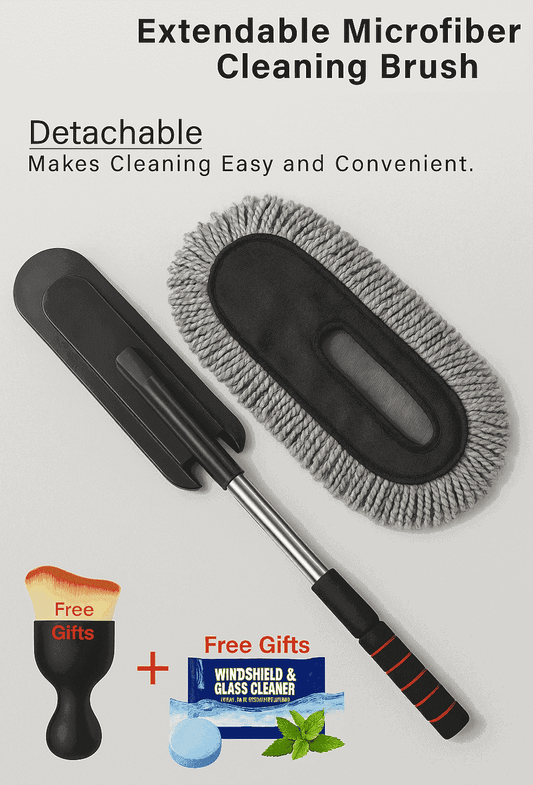 Buy Extendable Microfiber Cleaning Brush And Get Car Detailing Brush and Windshield Cleaning Tablets Worth Rs. 599/- FREE!!.