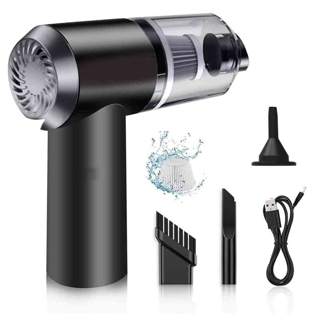 Black 3 In 1 High Power Handheld Mini Car Vacuum Cleaner