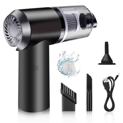 Black 3 In 1 High Power Handheld Mini Car Vacuum Cleaner