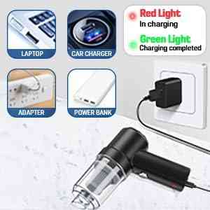 Black 3 In 1 High Power Handheld Mini Car Vacuum Cleaner