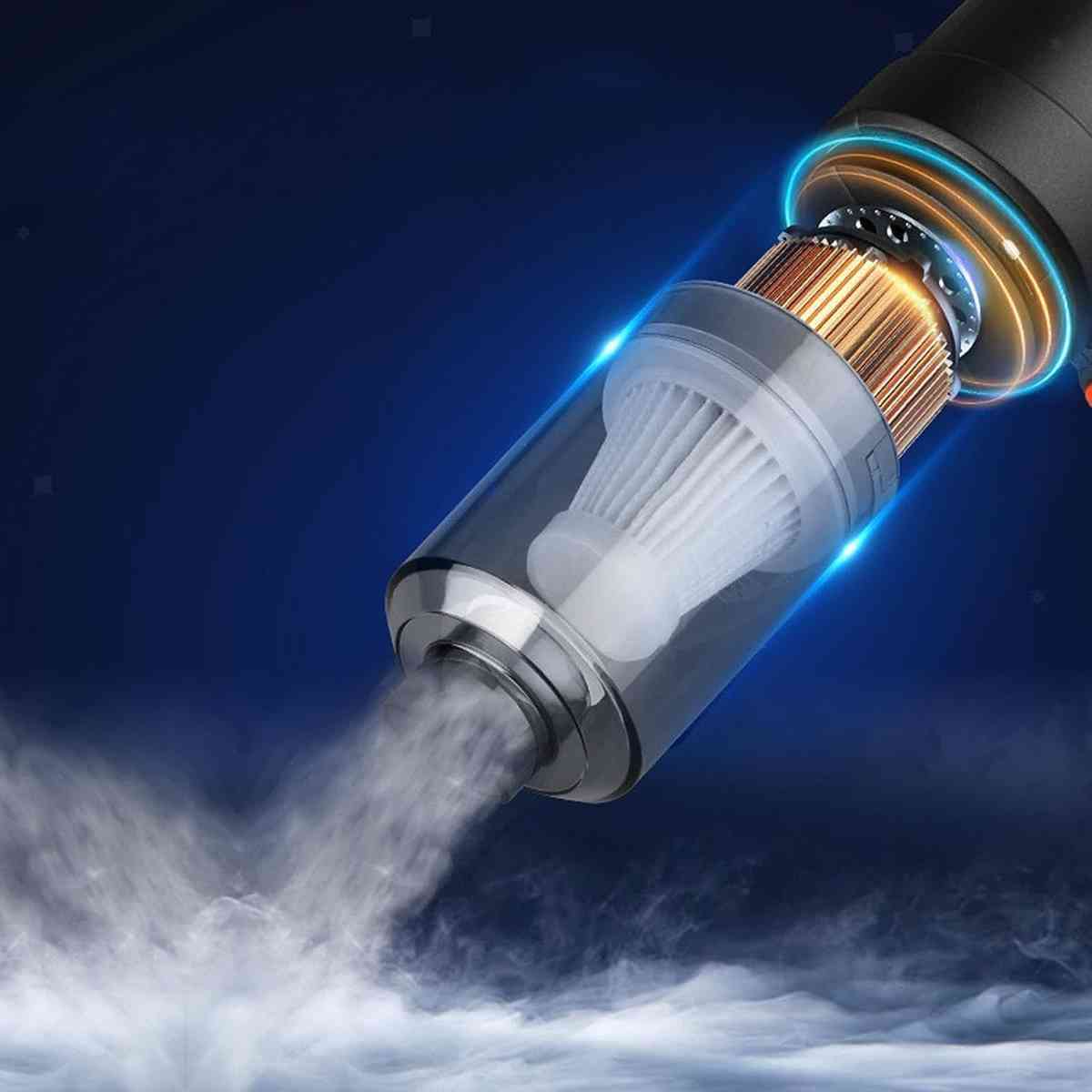 Black 3 In 1 High Power Handheld Mini Car Vacuum Cleaner