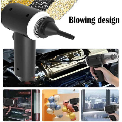Black 3 In 1 High Power Handheld Mini Car Vacuum Cleaner