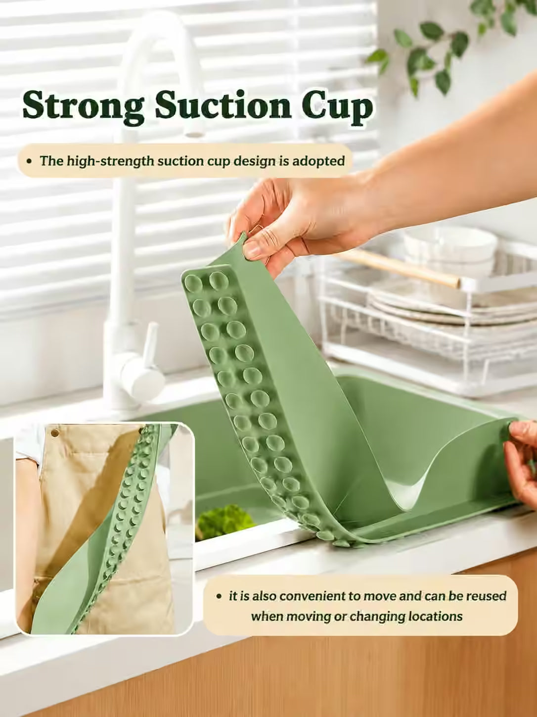 Sink Splash Guard | Flexible Silicone | Keeps Counters Dry & Clean ( Pack of 2 ) Buy 1 Get 1 Free