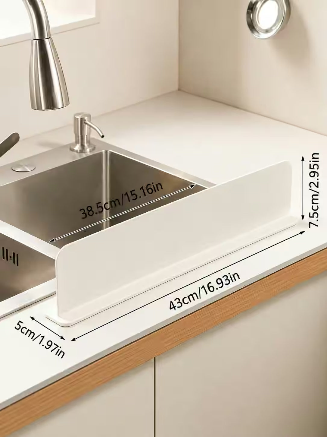 Sink Splash Guard | Flexible Silicone | Keeps Counters Dry & Clean ( Pack of 2 ) Buy 1 Get 1 Free