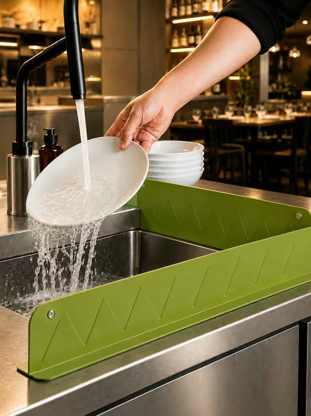 Sink Splash Guard | Flexible Silicone | Keeps Counters Dry & Clean ( Pack of 2 ) Buy 1 Get 1 Free