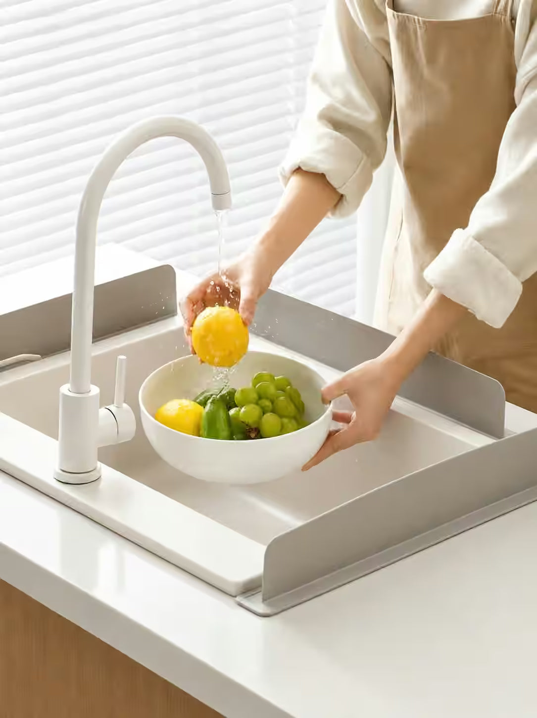 Sink Splash Guard | Flexible Silicone | Keeps Counters Dry & Clean ( Pack of 2 ) Buy 1 Get 1 Free