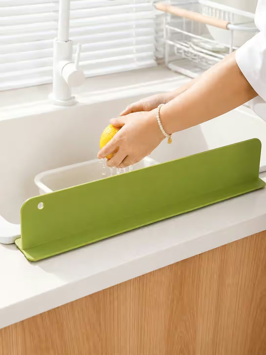 Sink Splash Guard | Flexible Silicone | Keeps Counters Dry & Clean ( Pack of 2 ) Buy 1 Get 1 Free