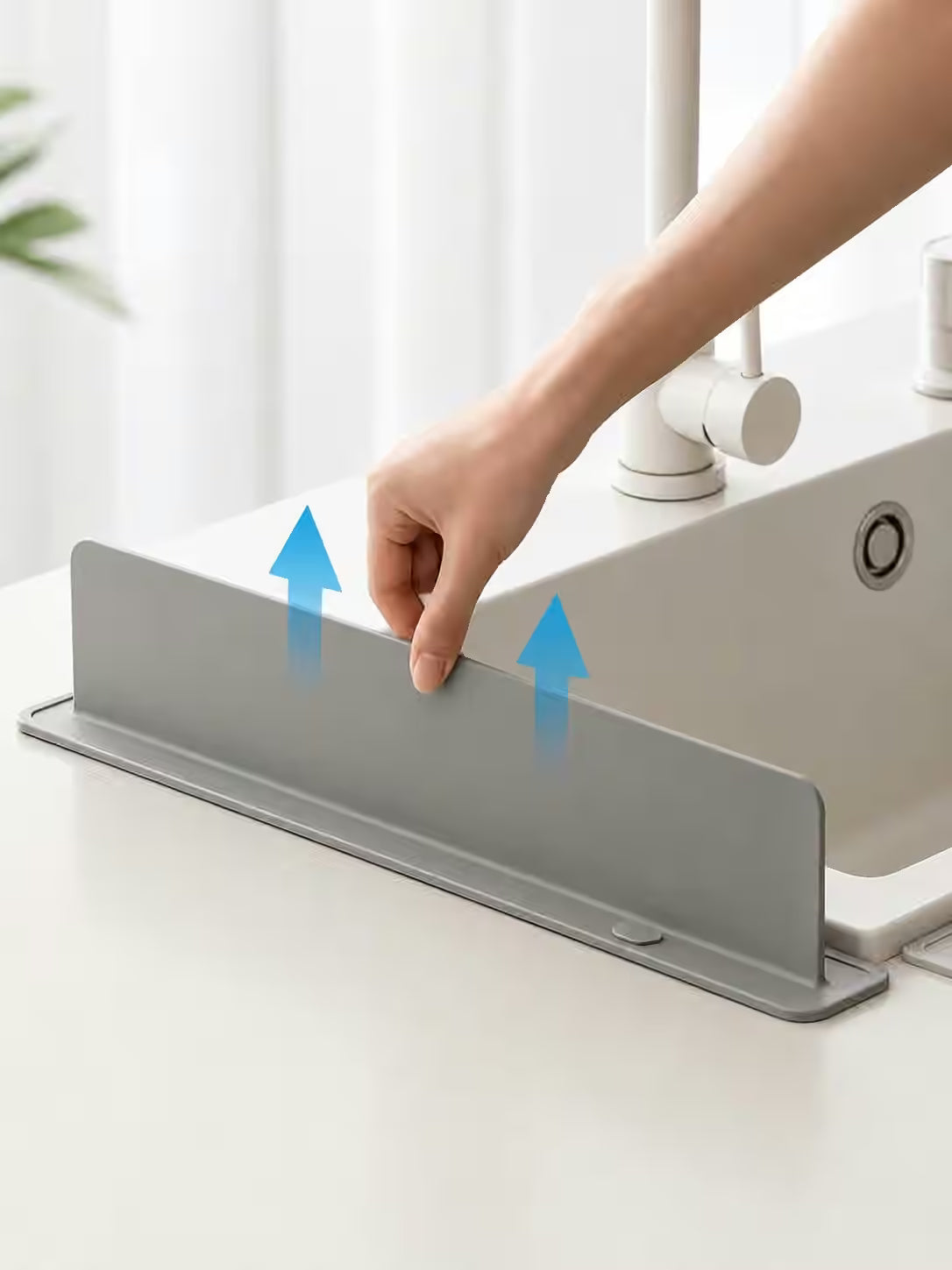 Sink Splash Guard | Flexible Silicone | Keeps Counters Dry & Clean ( Pack of 2 ) Buy 1 Get 1 Free